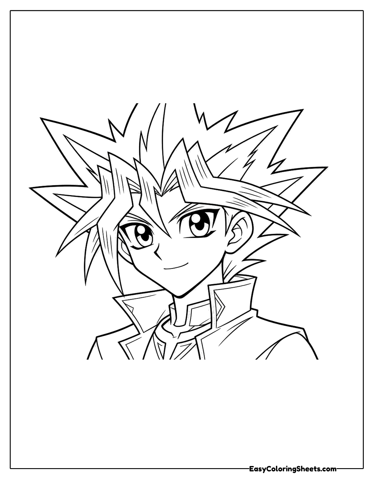 Close-up of a boy with spiky hair