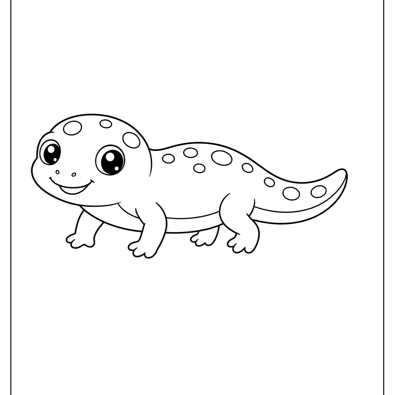 Baby newt with spots crawling