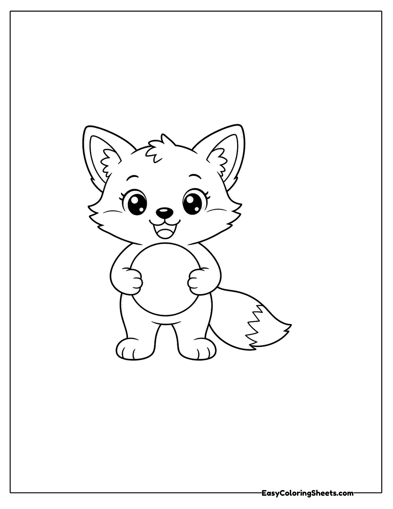 Fox standing on its hind legs and hugging a round ball