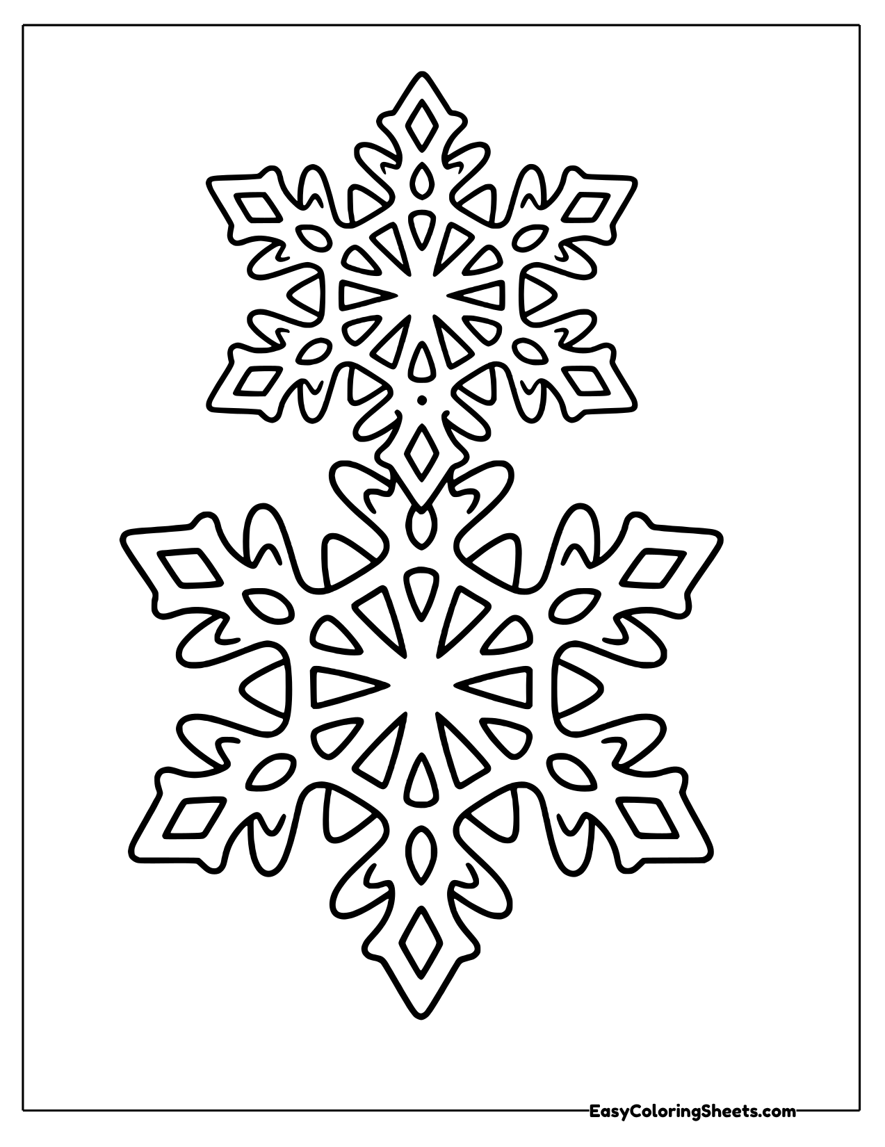 Paper cut style snowflakes stacked with lacy holes