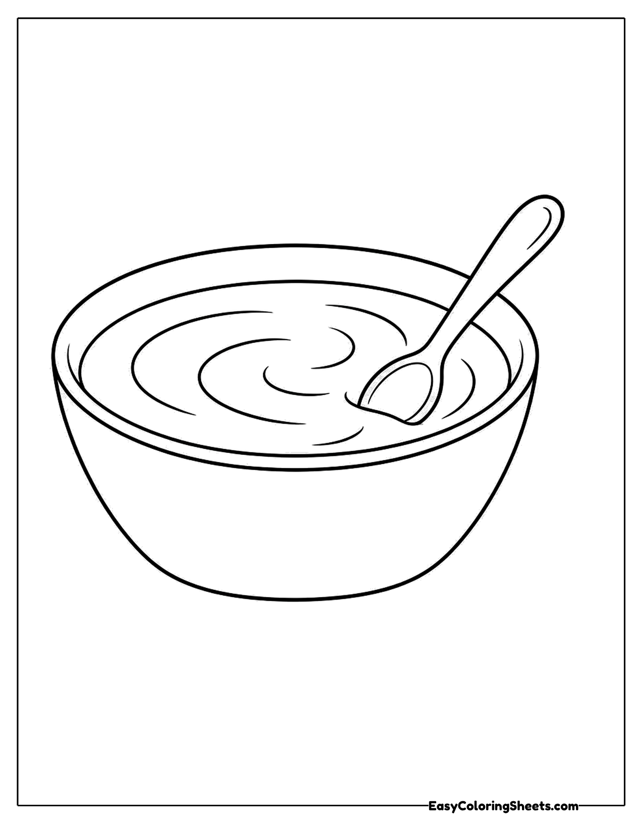 Bowl of yogurt with a spoon
