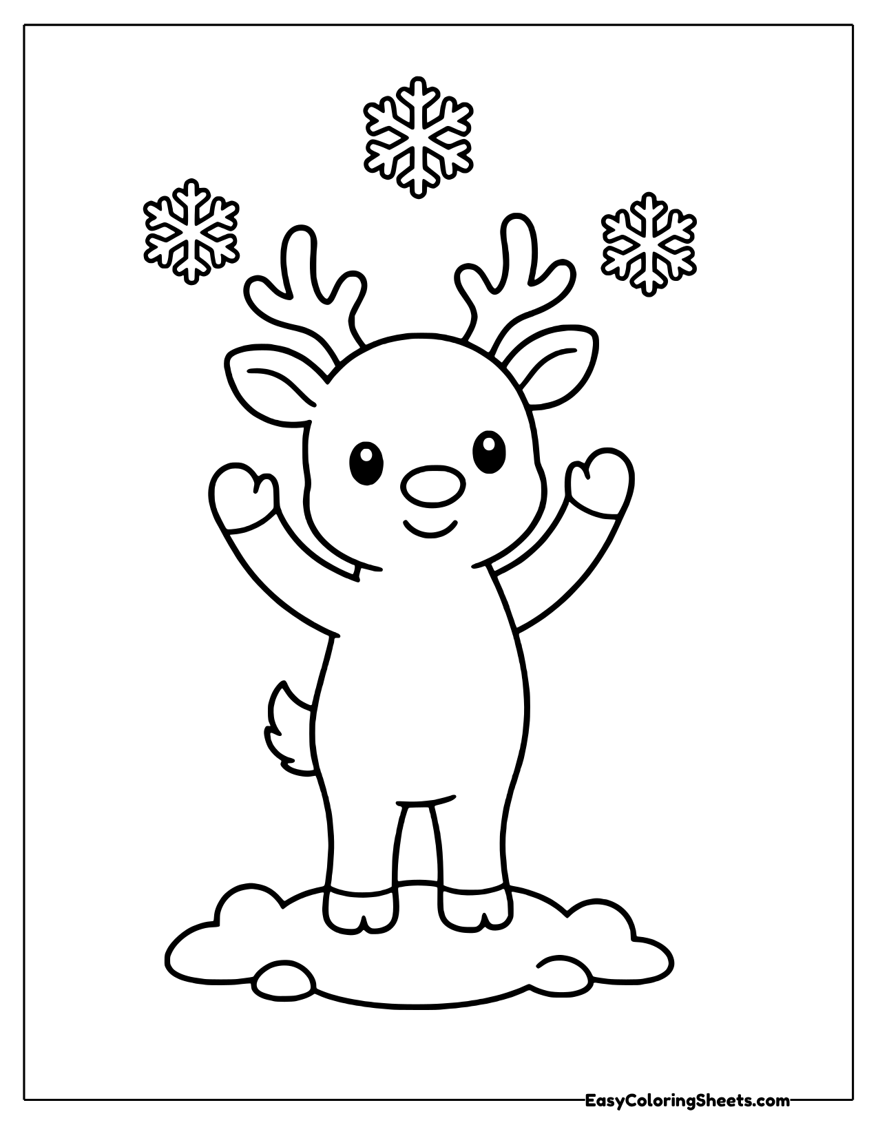 Reindeer standing on hind legs cheering