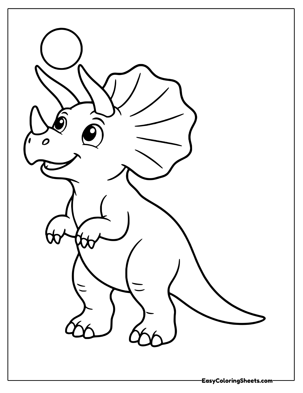 Triceratops balancing a ball on its horn