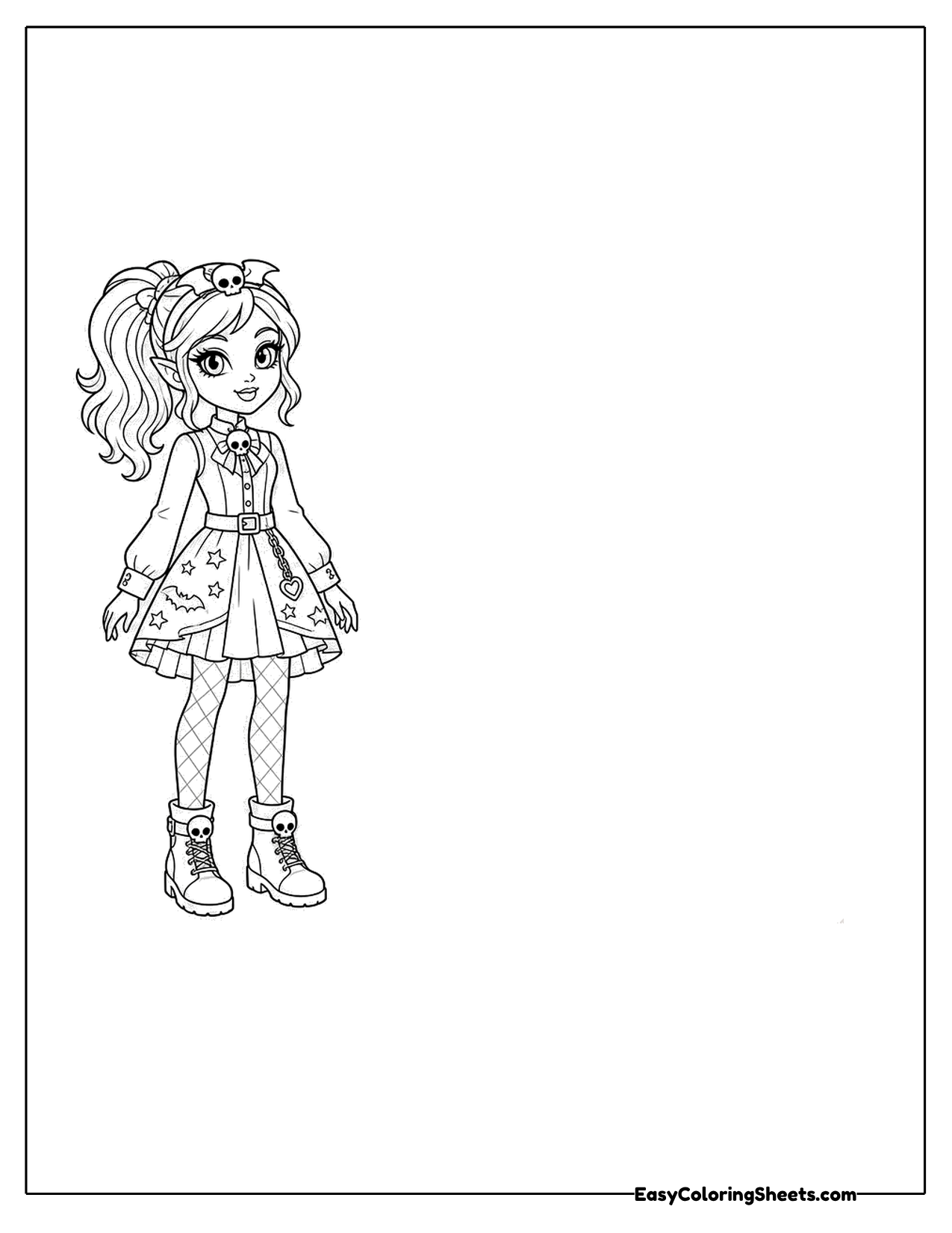 Small fashion doll girl in a dress and boots