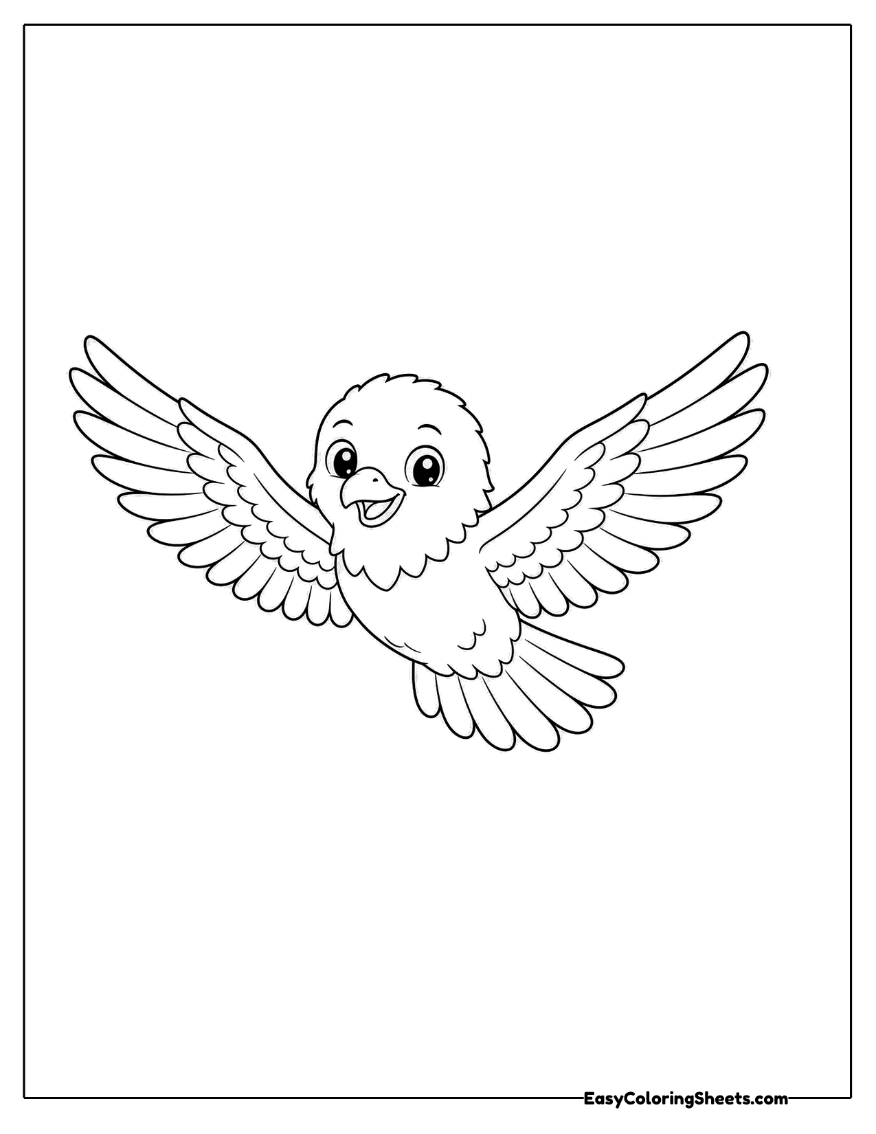 Bald eagle flying with wings spread