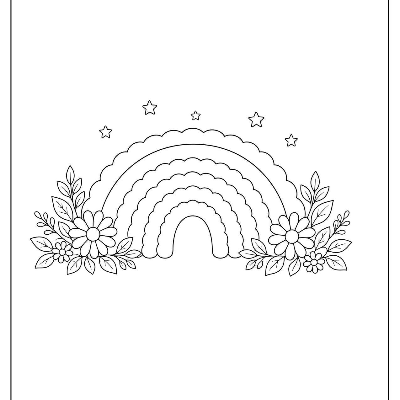 Boho rainbow arch with flowers at both ends