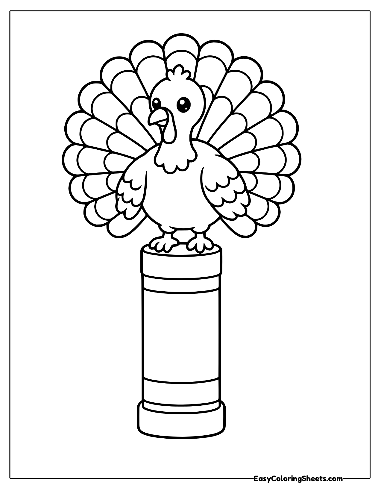 Turkey perched on a fence post