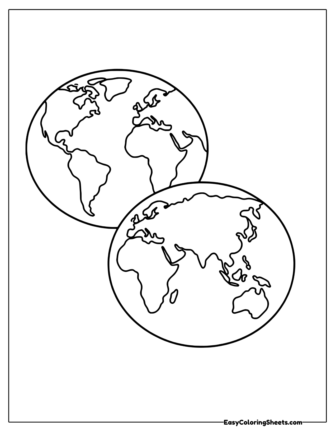 Two Earths overlapping