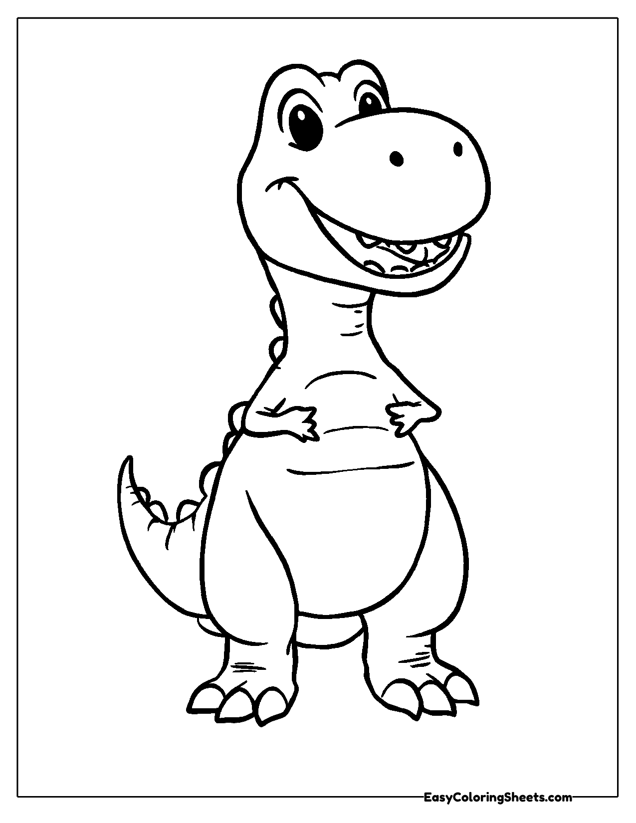 Tall smiling T rex