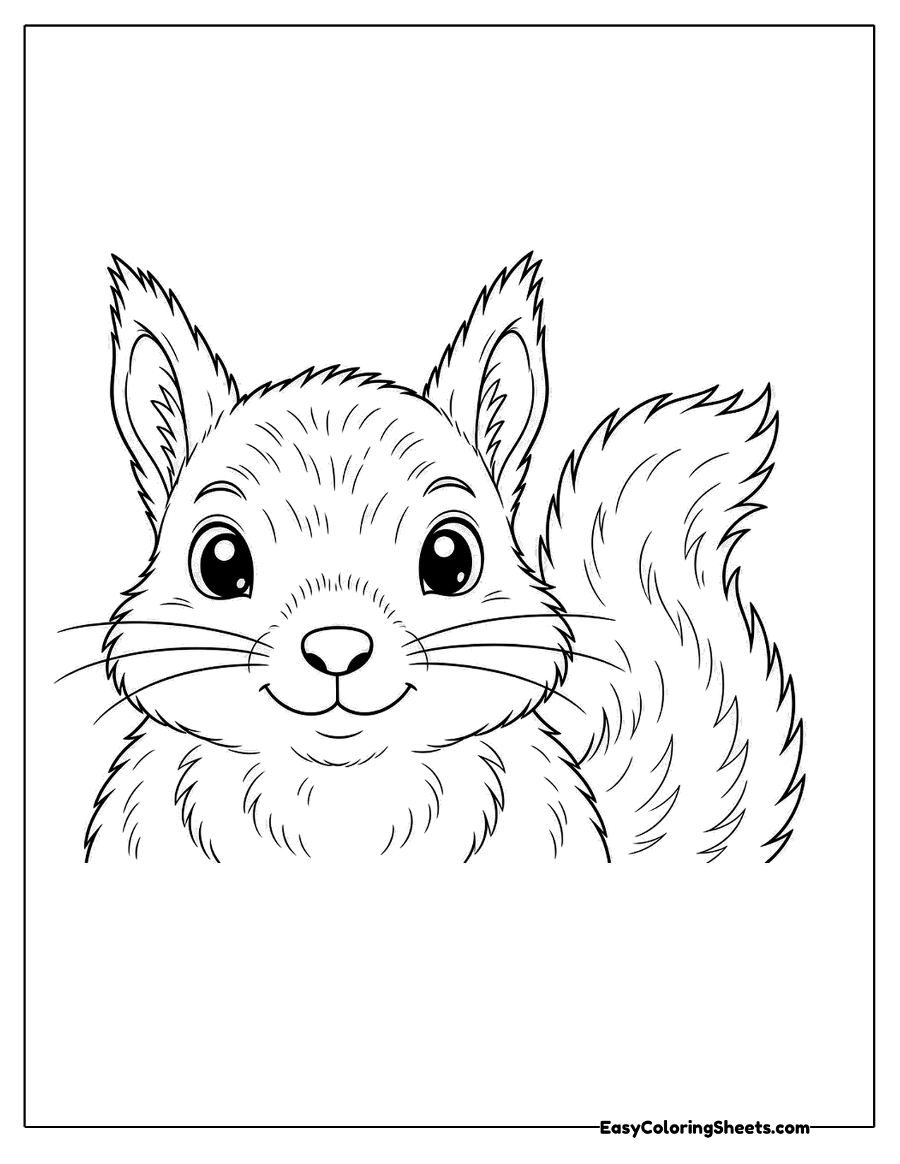 Close-up of a squirrel's face with whiskers