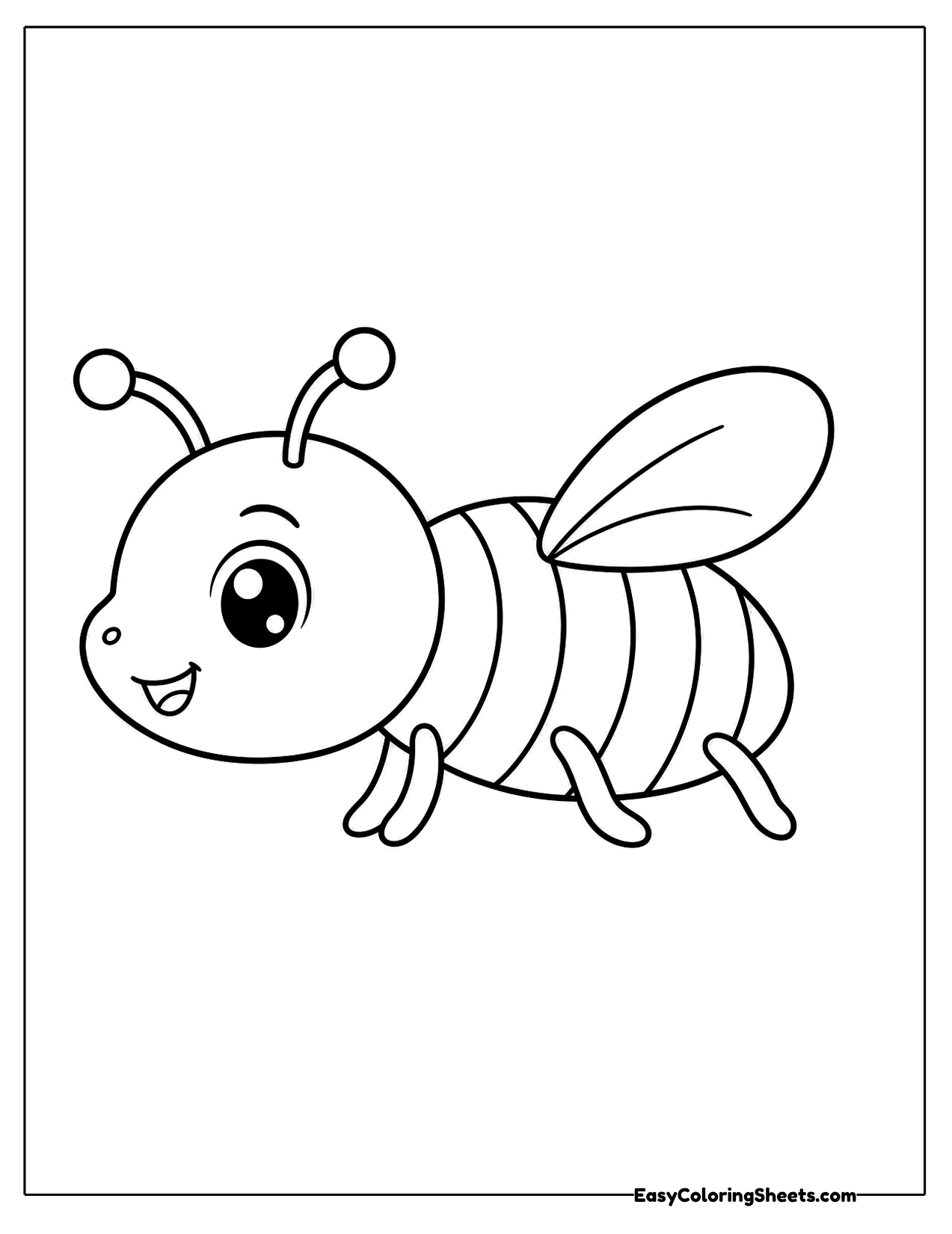 Bee shown in side profile