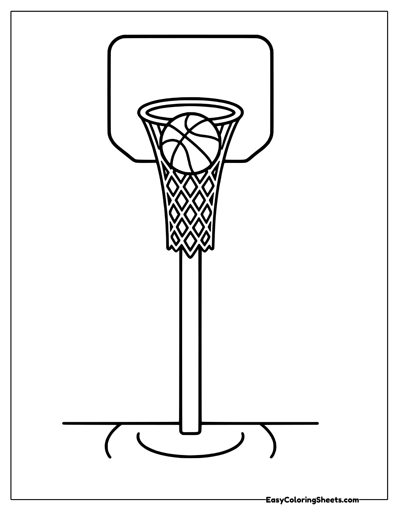 16 Basketball Coloring Pages (Free PDF Printables) | Easy Coloring Sheets