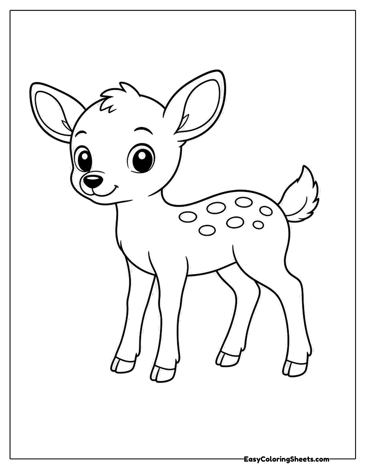 Baby fawn with white spots