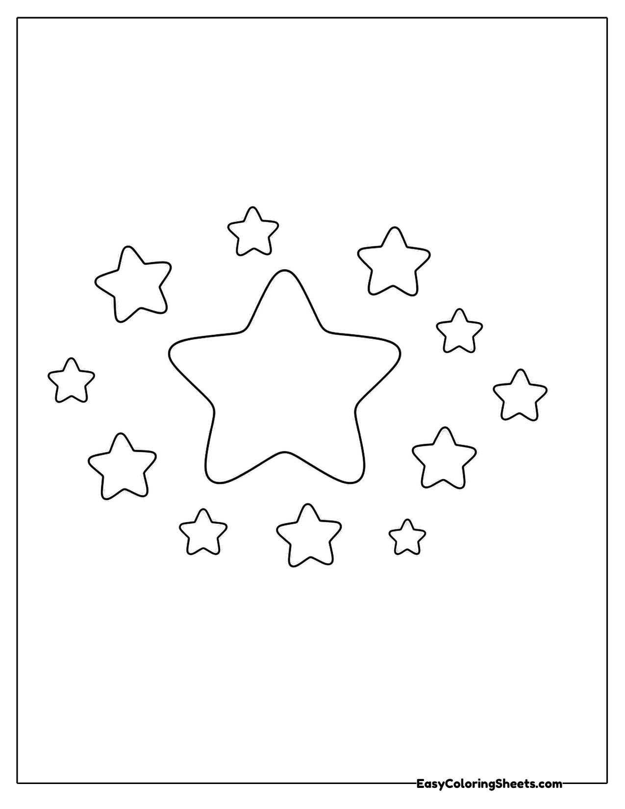 Ring of small stars around a big one