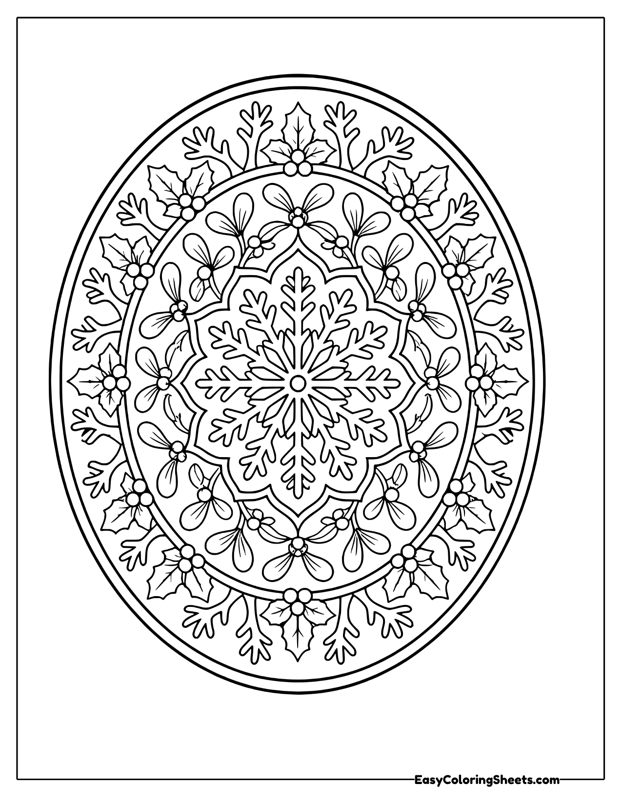 16 Christmas Mandala Coloring Pages (Free PDF Printables) | Easy ...
