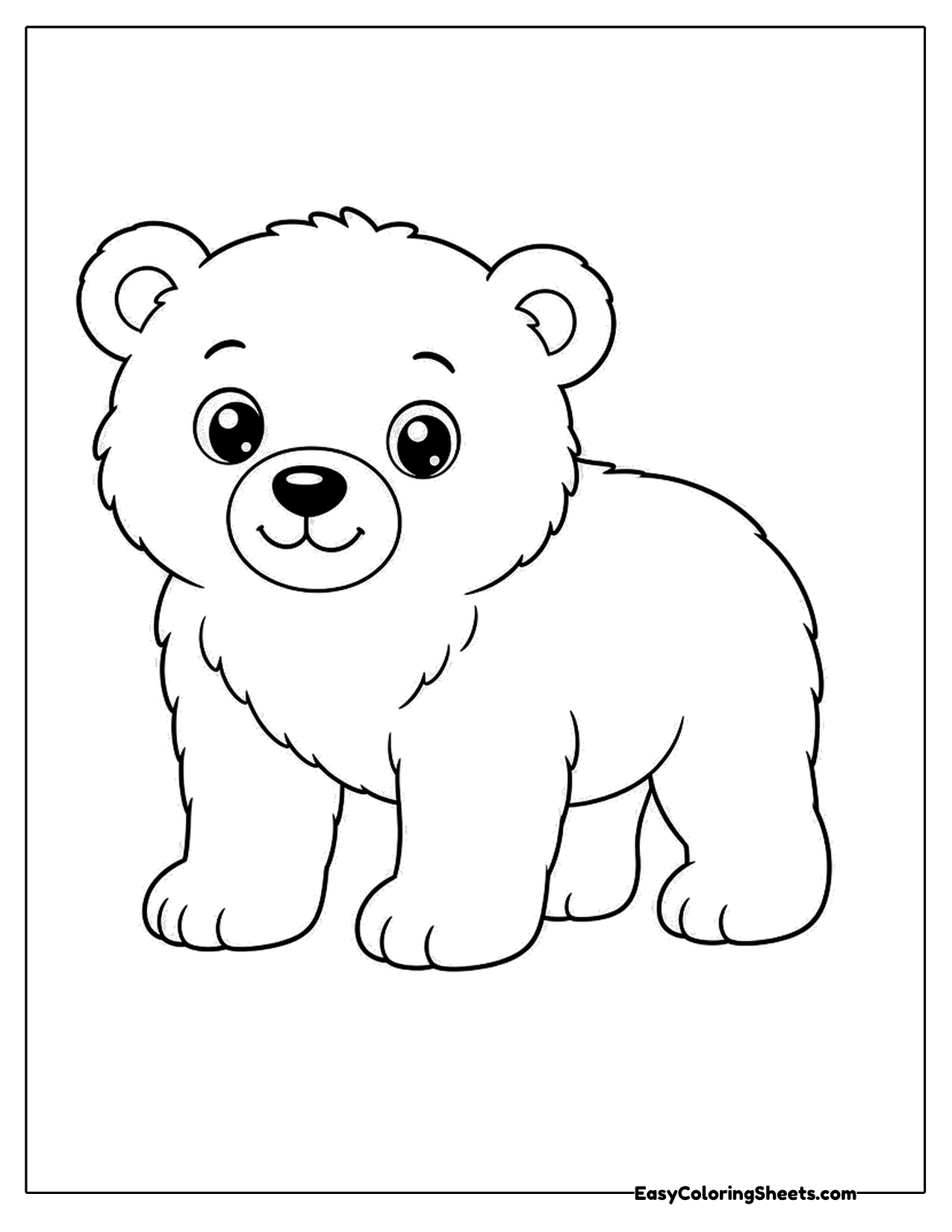 Cute polar bear walking