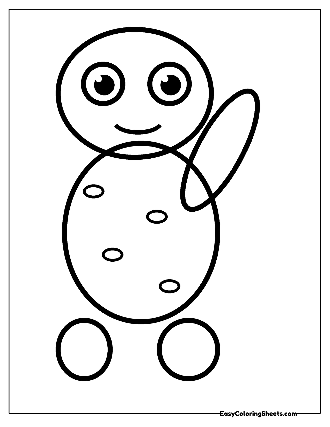 Very simple lizard figure with a spotted body