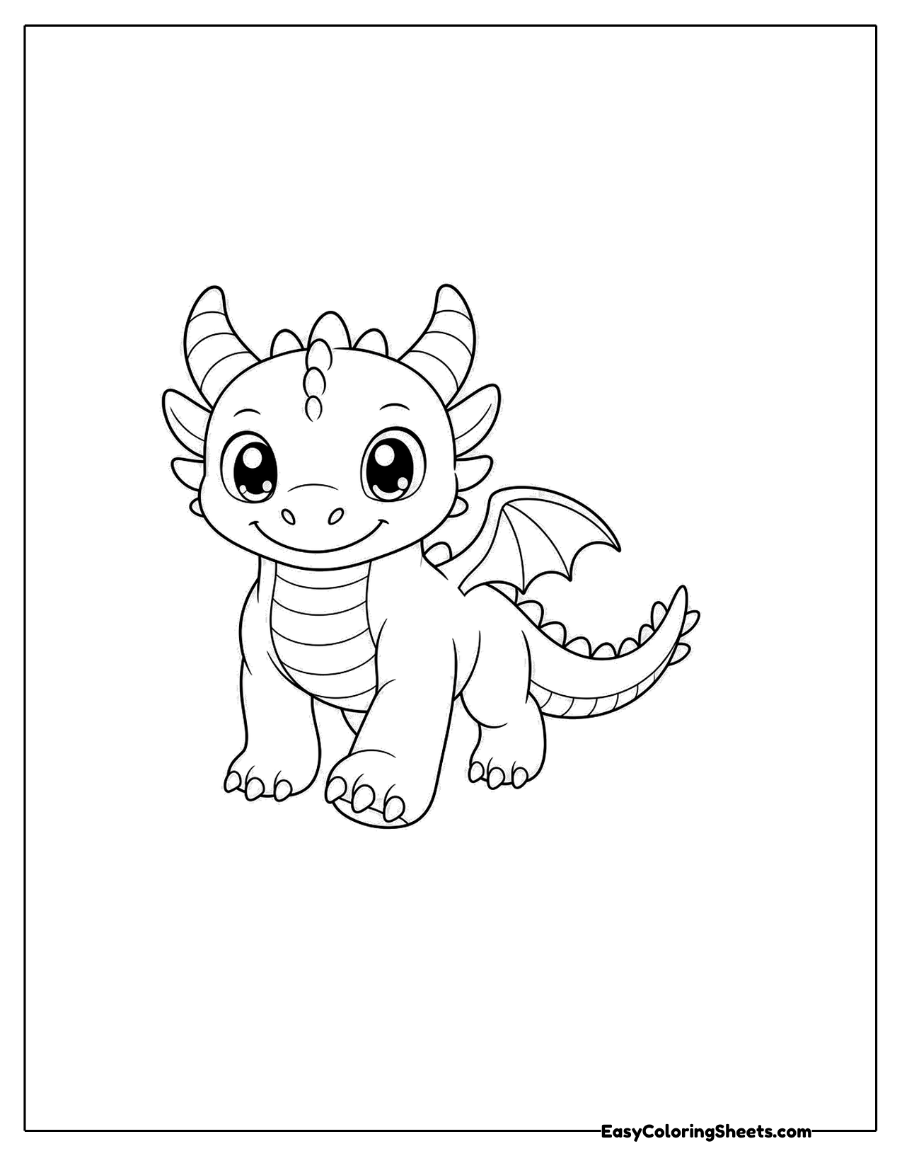 Dragon walking forward toward the viewer