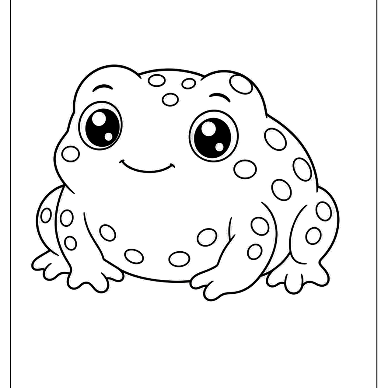 Baby toad with spots and big eyes