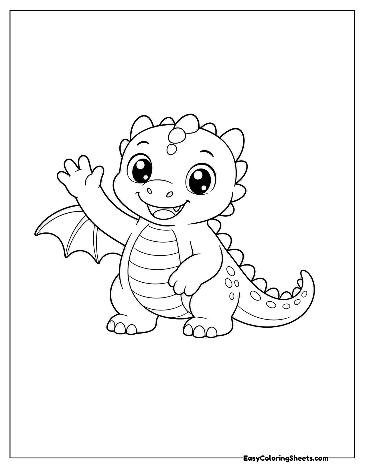 Dragon waving hello