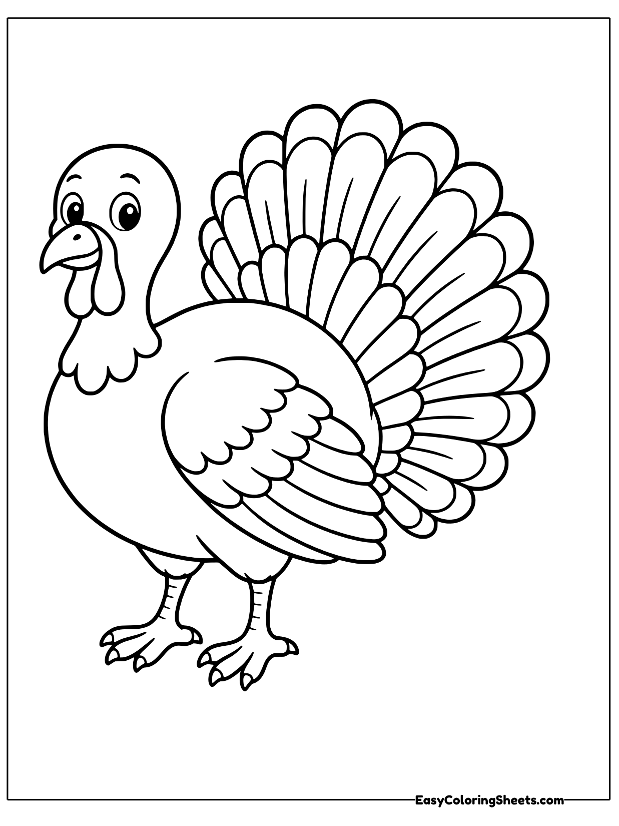 Seen from the side, this turkey lifts a tall fan of feathers high behind its back, the way male turkeys display in spring.