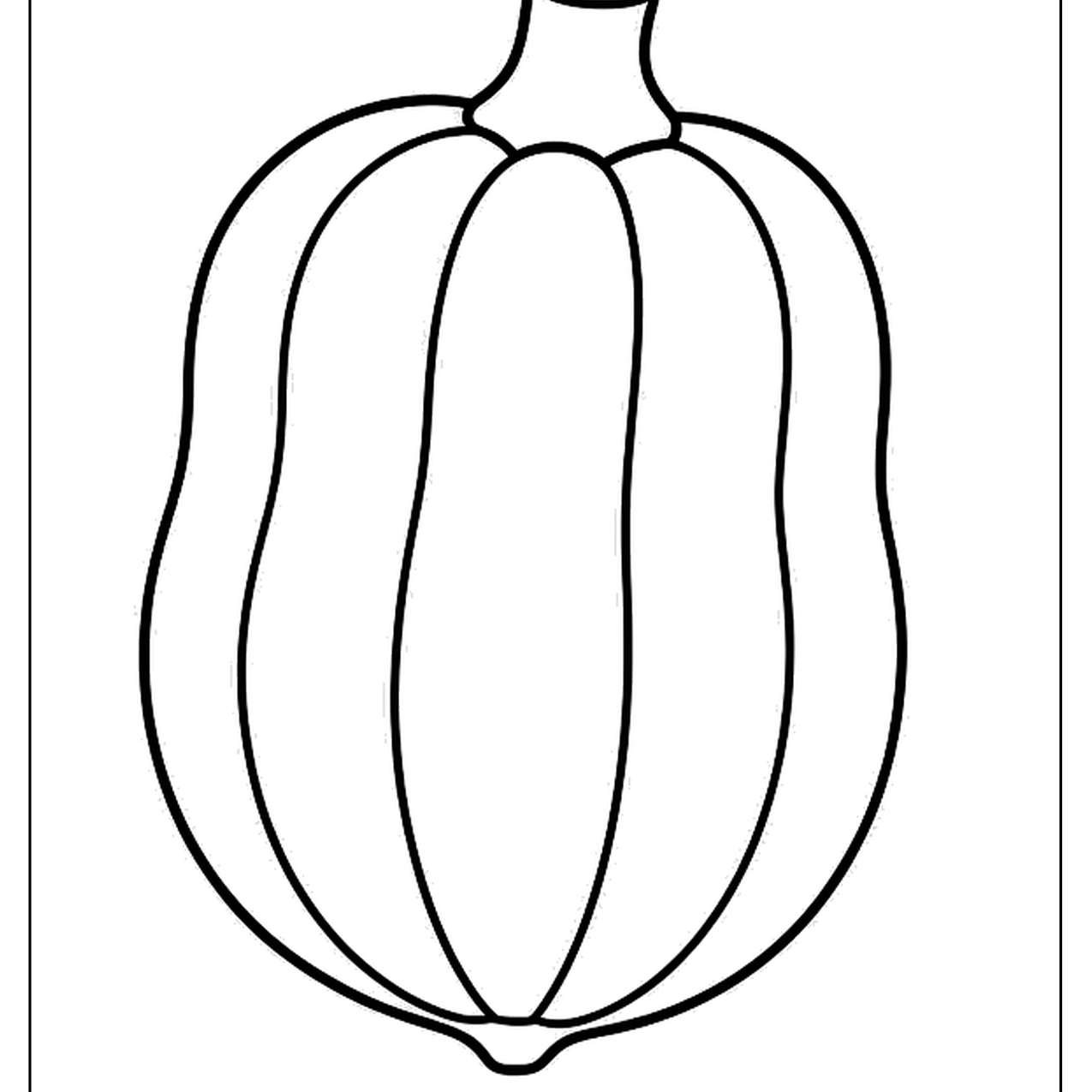 Single large acorn squash with deep ridges and a short stem
