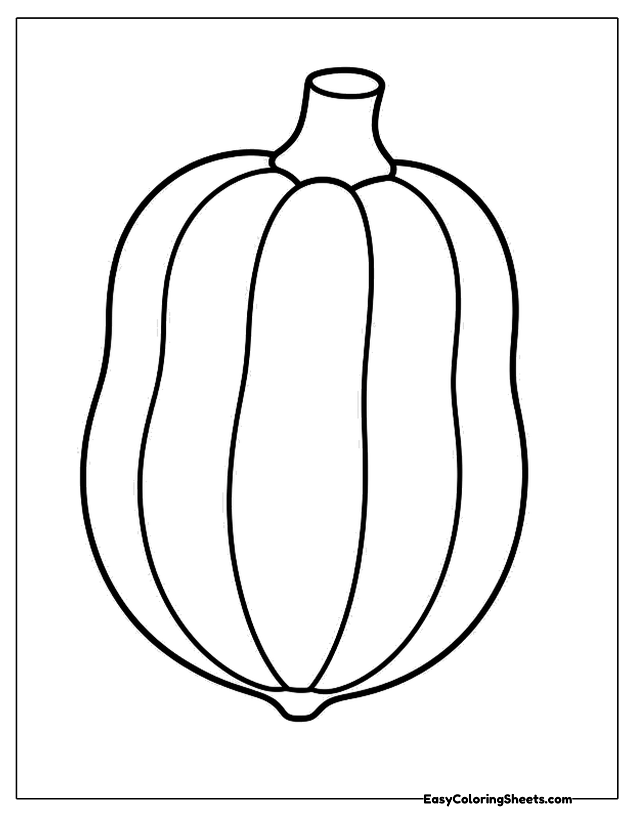Single large acorn squash with deep ridges and a short stem