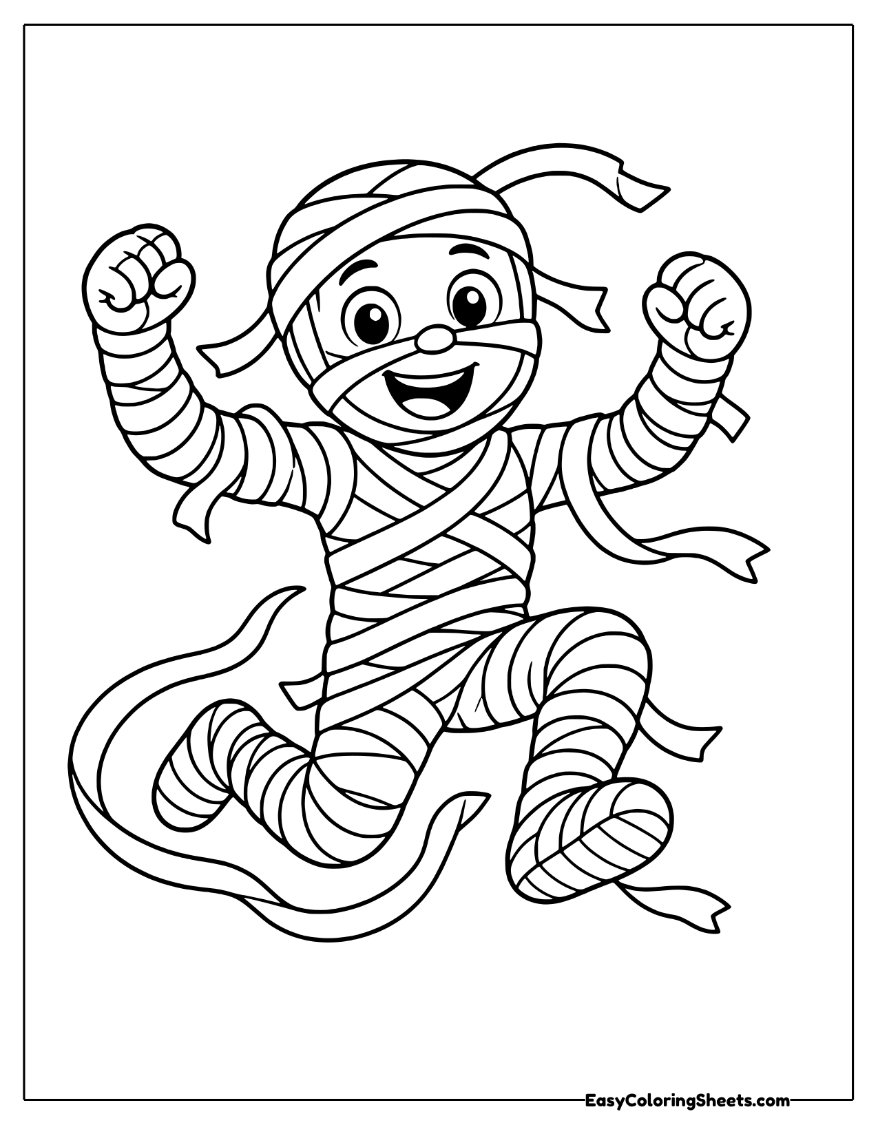 Mummy jumping for joy
