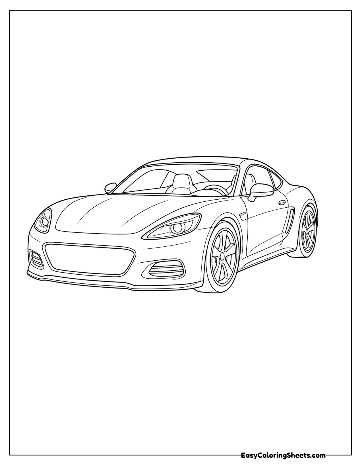Sports car seen from a front angle