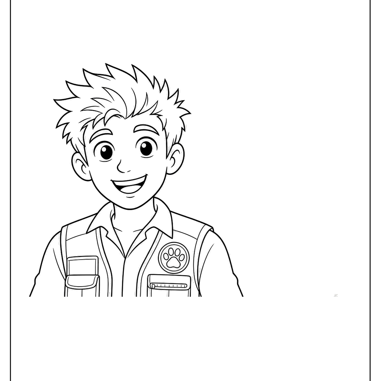 Young adventurer with spiky hair
