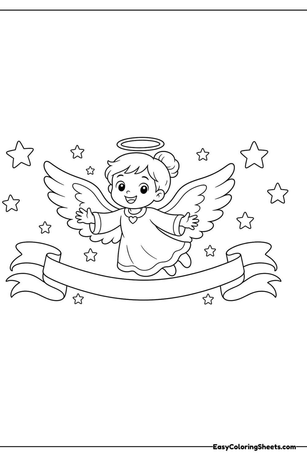 Angel Activity Page 4 Angel Templates (Free PDF Printables) | Easy Coloring Sheets