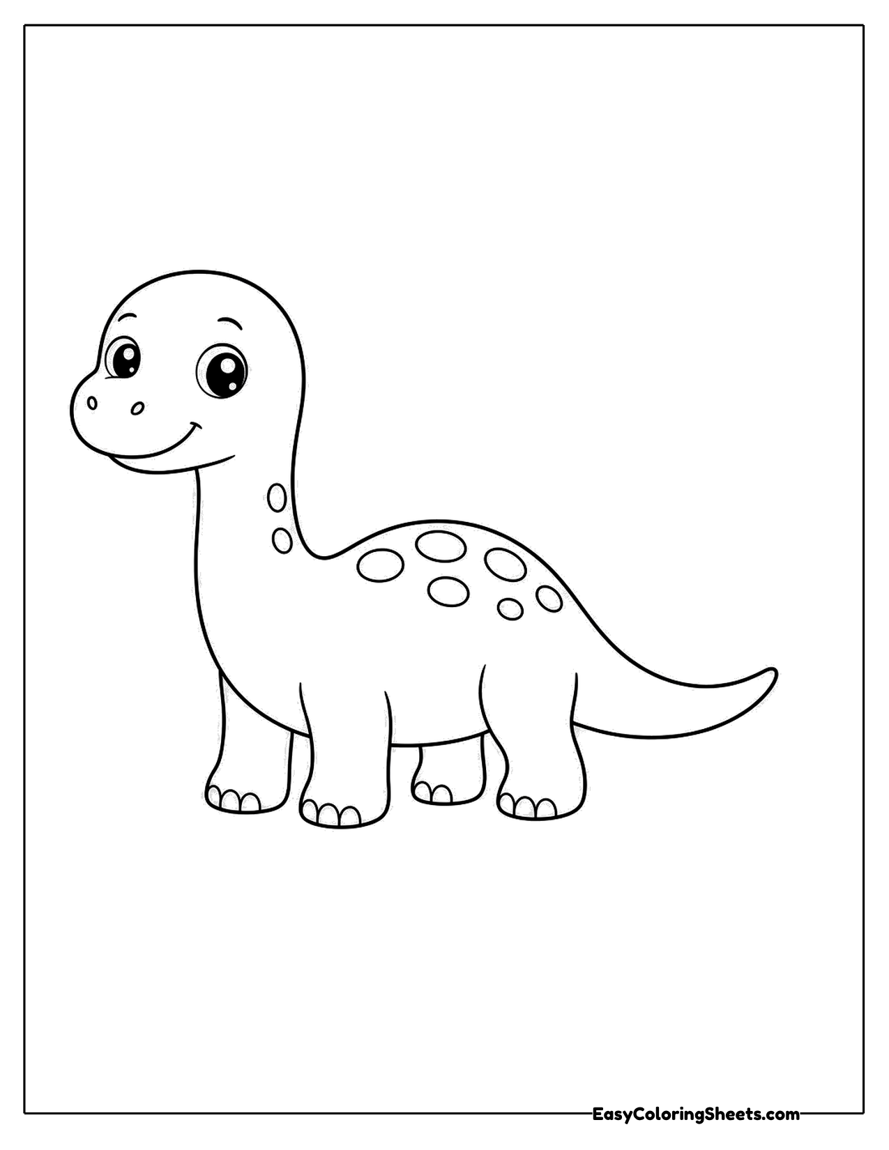 Baby brachiosaurus with a spotted back