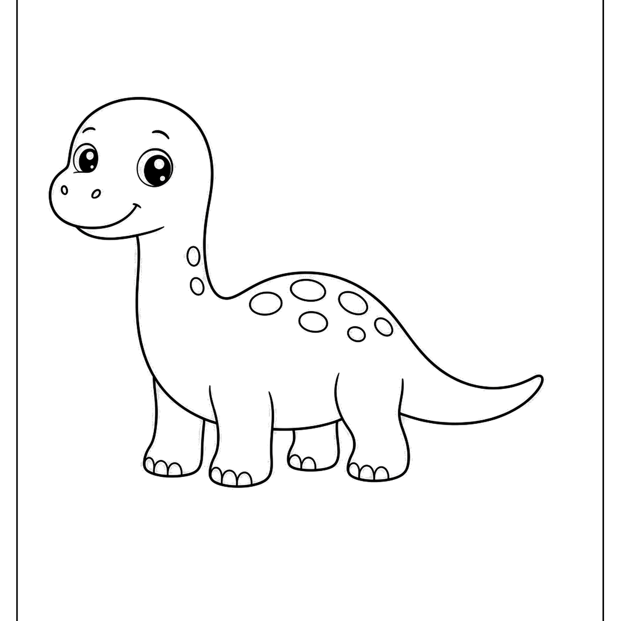 Baby brachiosaurus with a spotted back