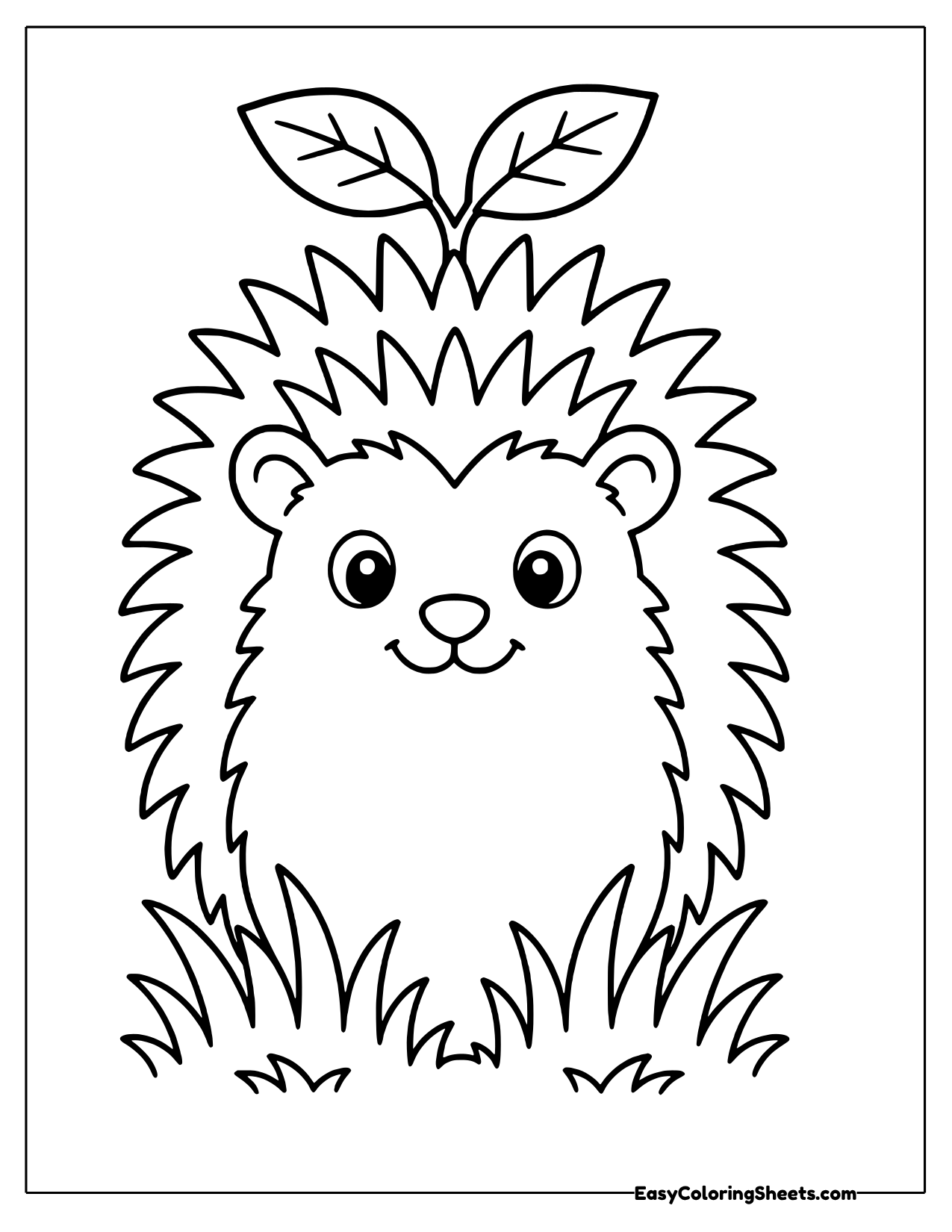 Hedgehog with a tall column of spines