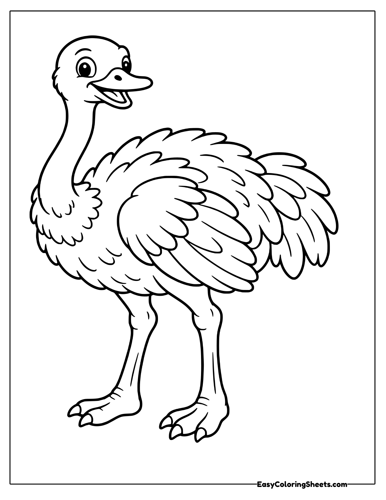 Ostrich looking over its shoulder