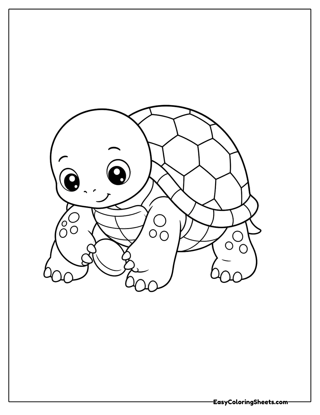 Turtle pushing a small pebble