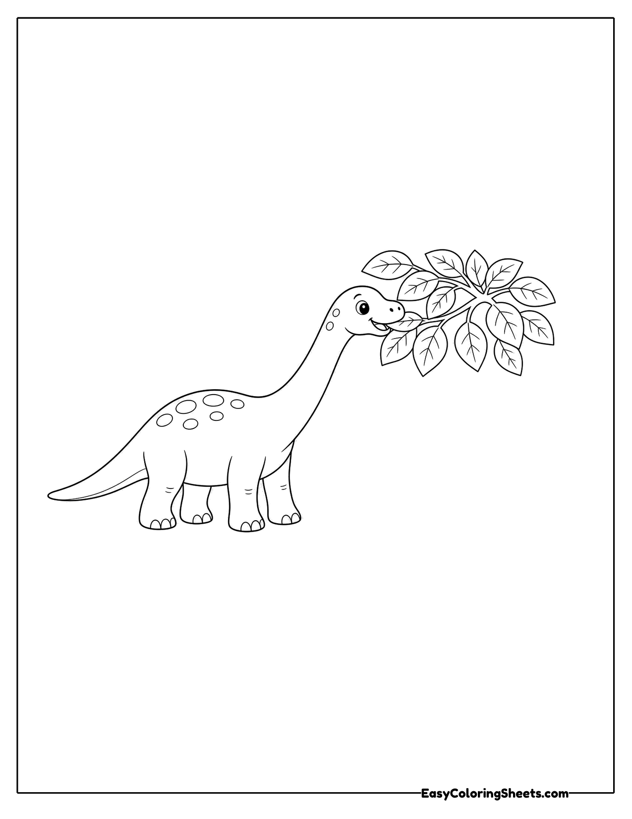 Brachiosaurus reaching for a leafy branch
