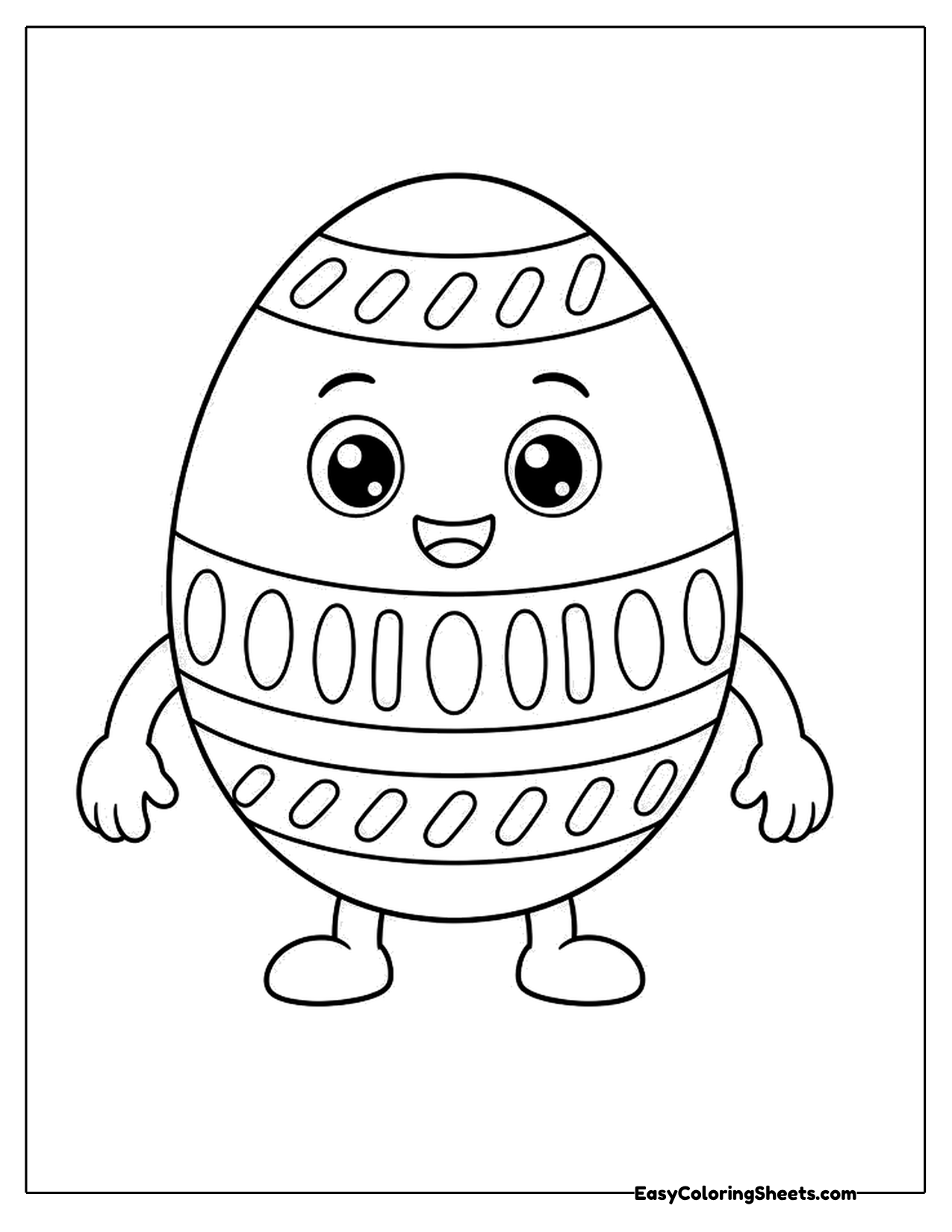 Smiling Easter egg character