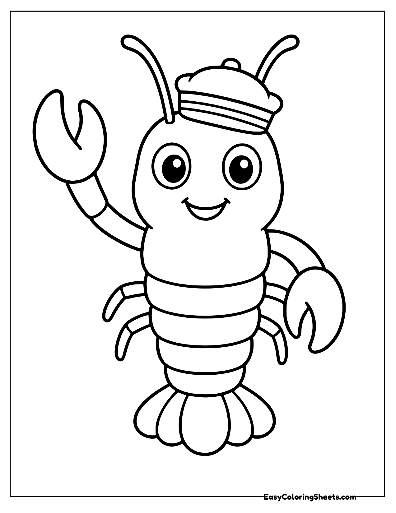 Lobster wearing a sailor hat