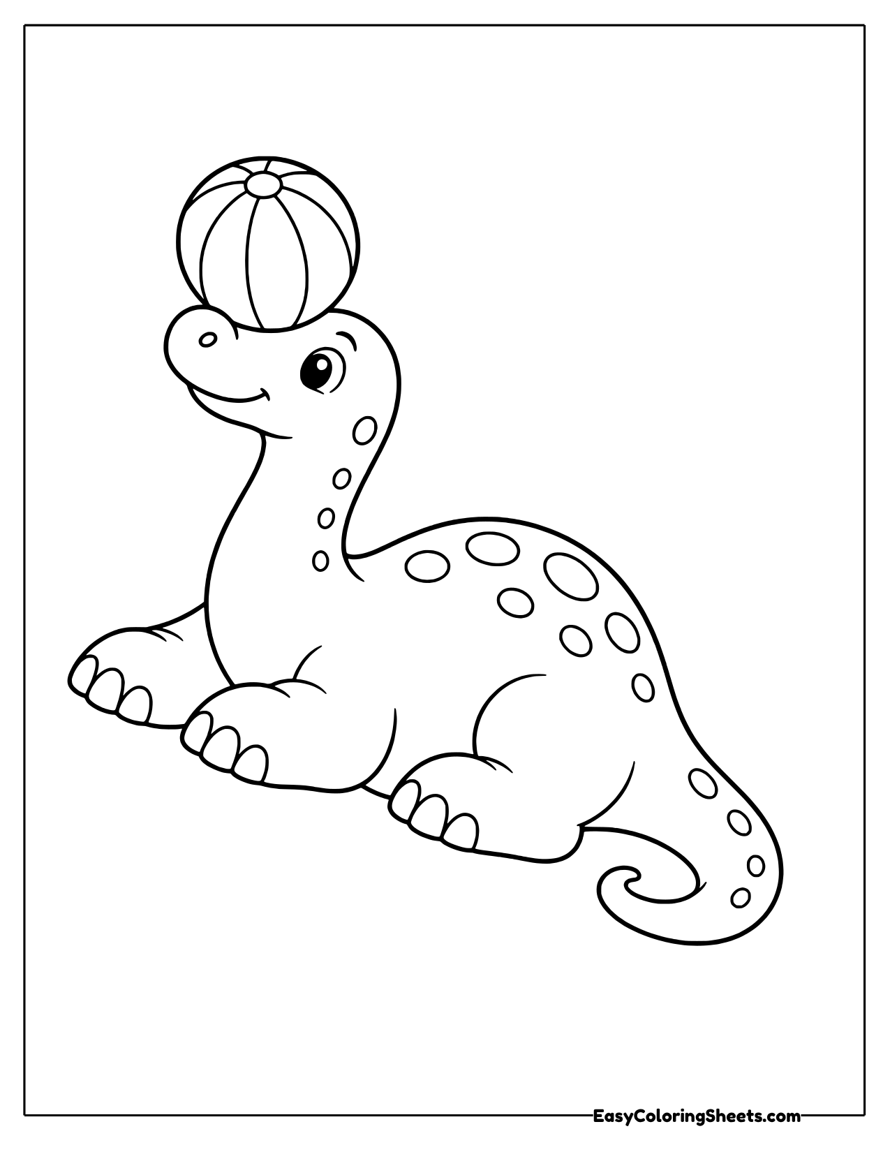 Brachiosaurus balancing a ball on its nose