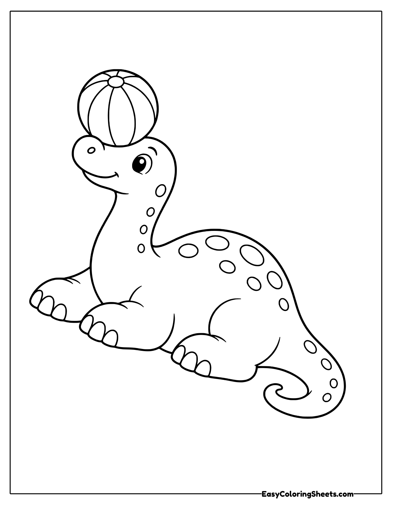 Brachiosaurus balancing a ball on its nose