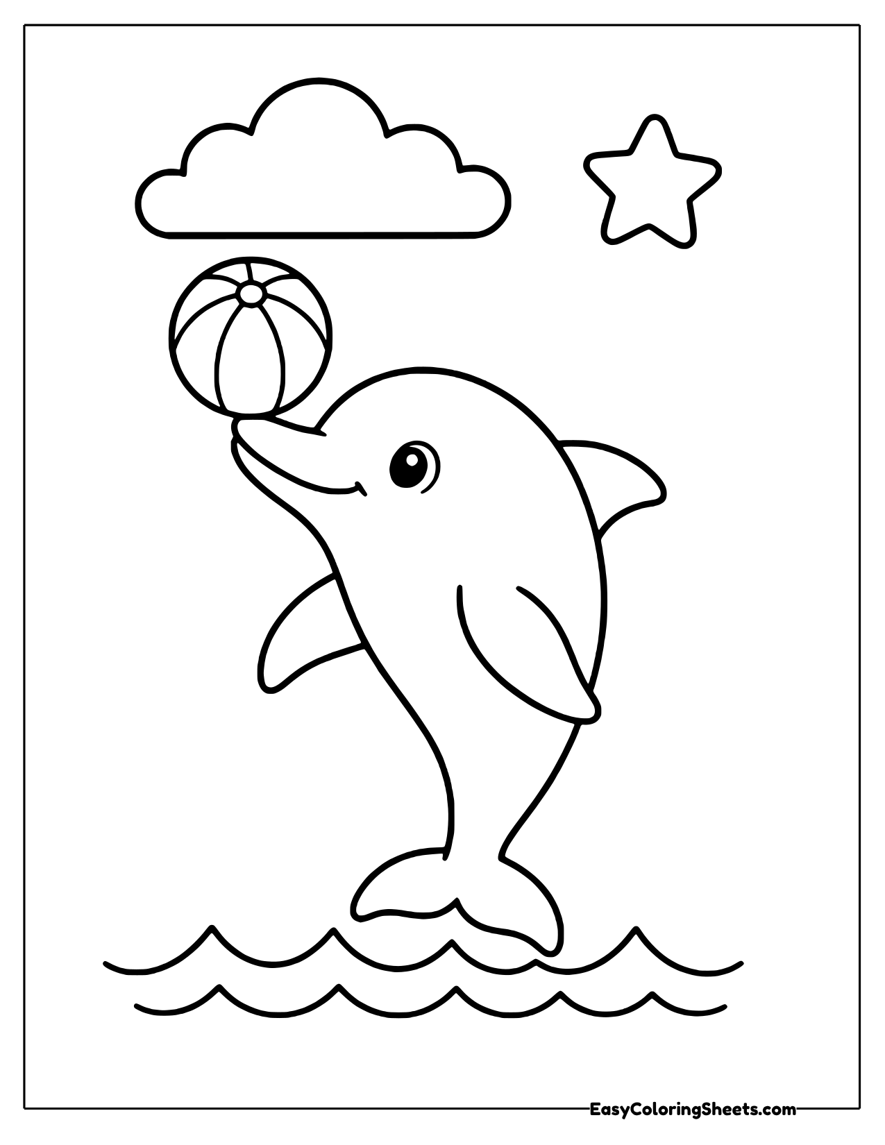Dolphin balancing a ball on its nose