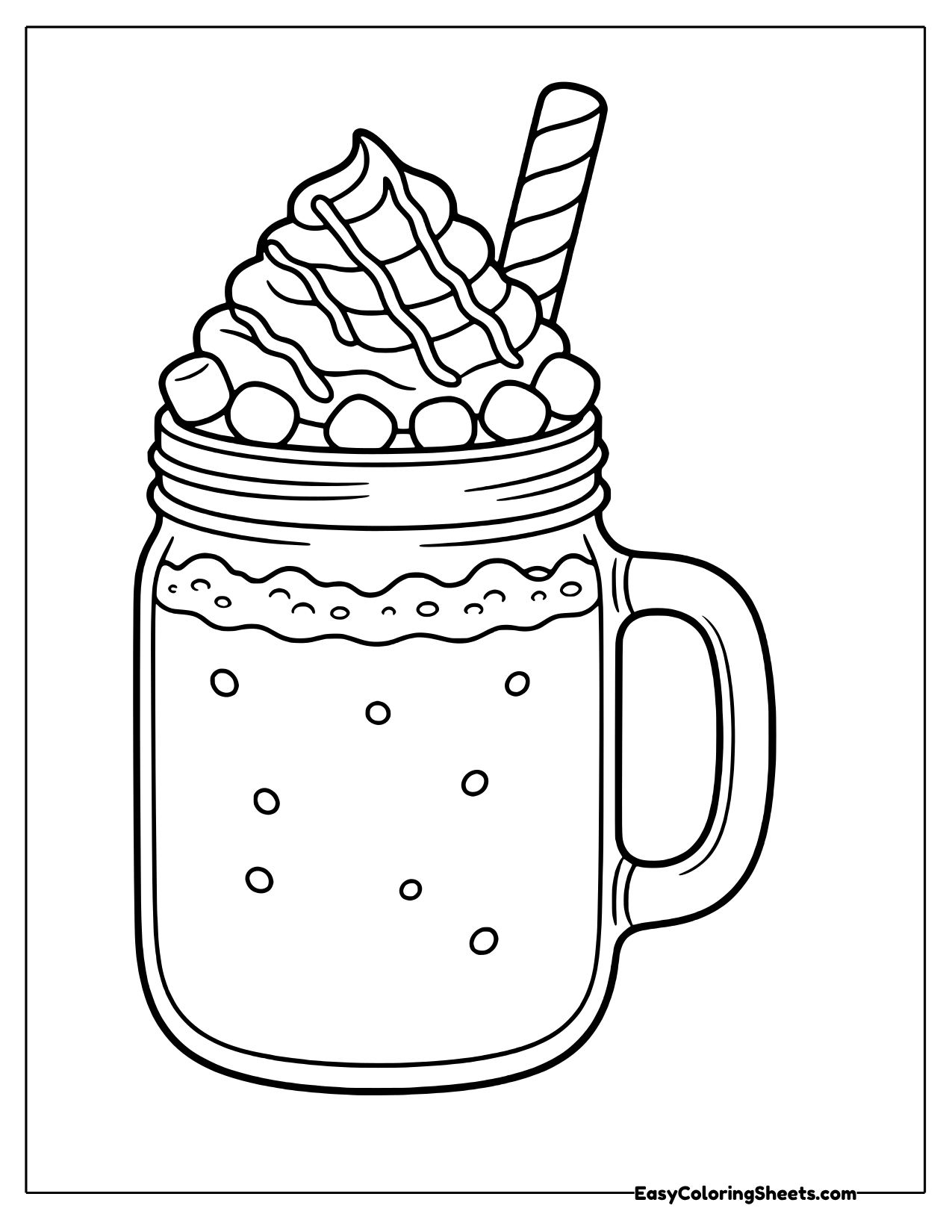 16 Hot Chocolate Coloring Pages (Free PDF Printables) | Easy Coloring ...