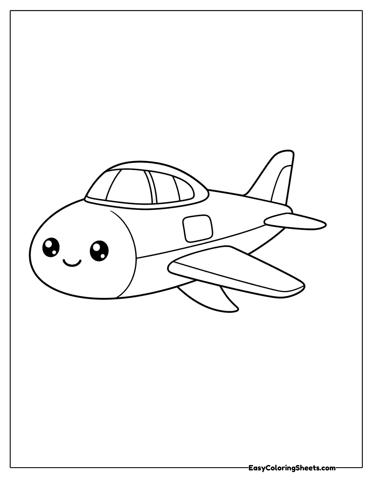 Little jet with a big cockpit window and smile
