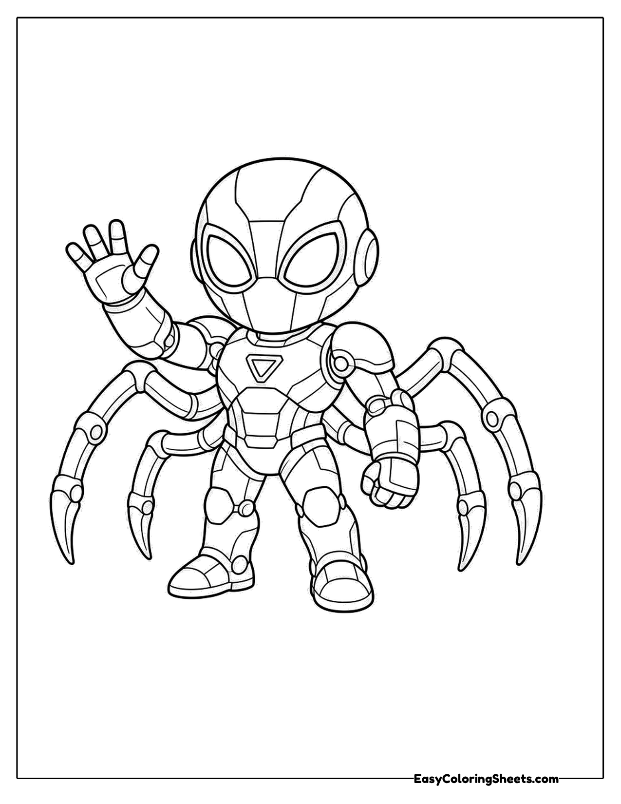 4 Iron Spider Coloring Pages (Free PDF Printables) | Easy Coloring Sheets