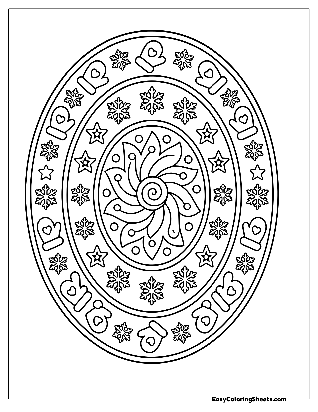 16 Christmas Mandala Coloring Pages (Free PDF Printables) | Easy ...