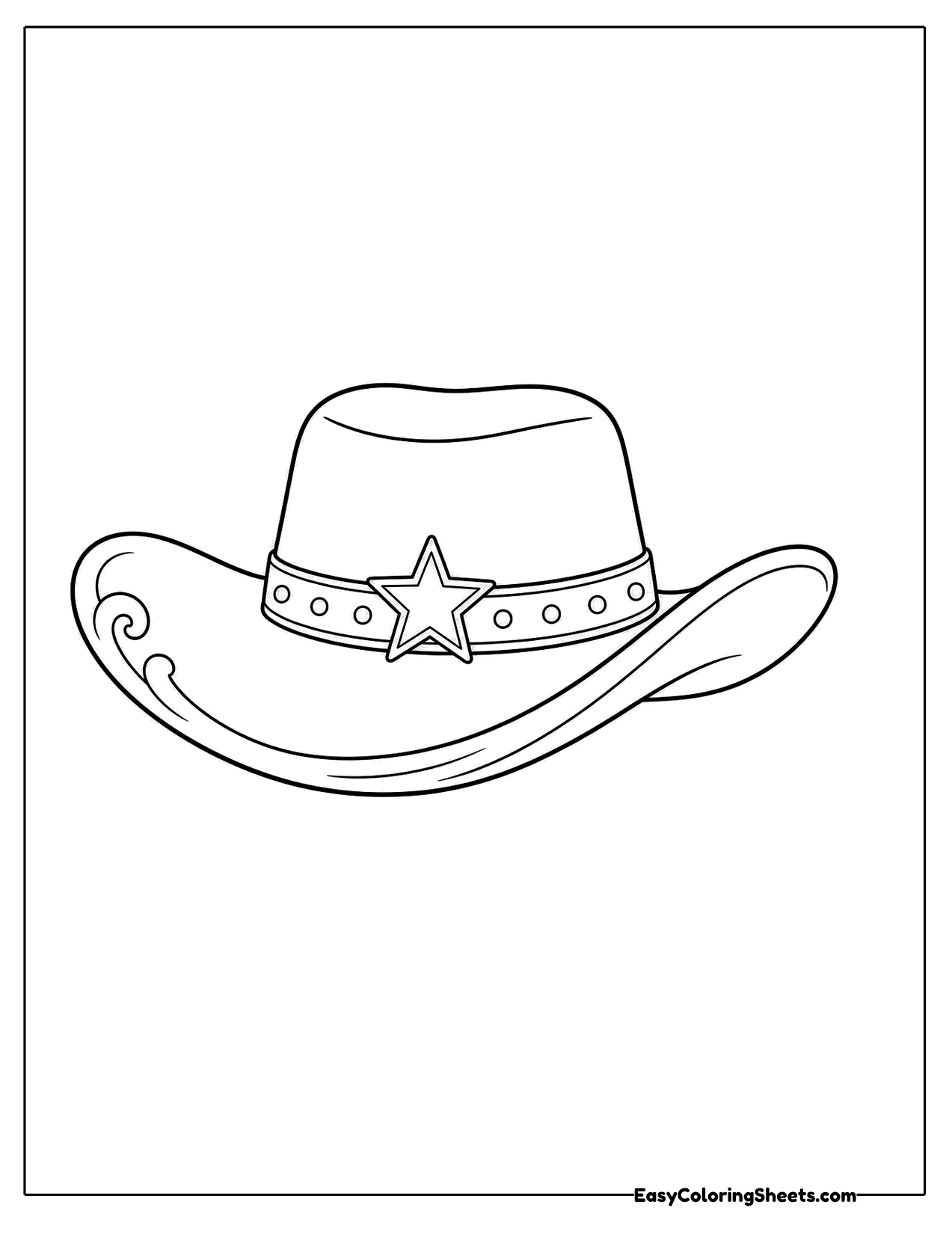 Cowboy hat with a star on its band