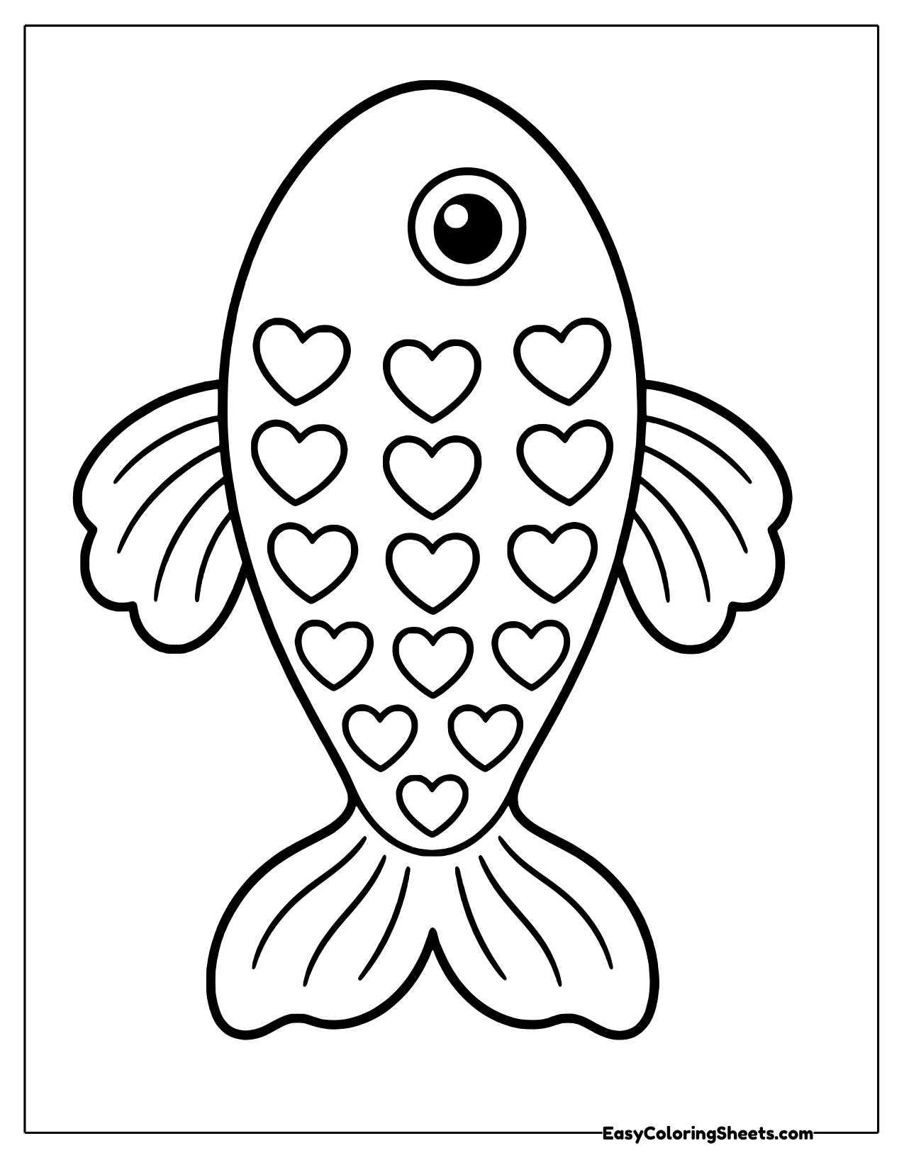 Fish covered in heart shaped scales