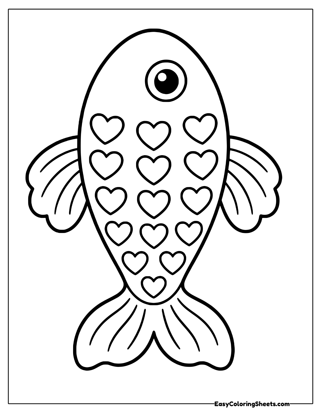 Fish covered in heart shaped scales