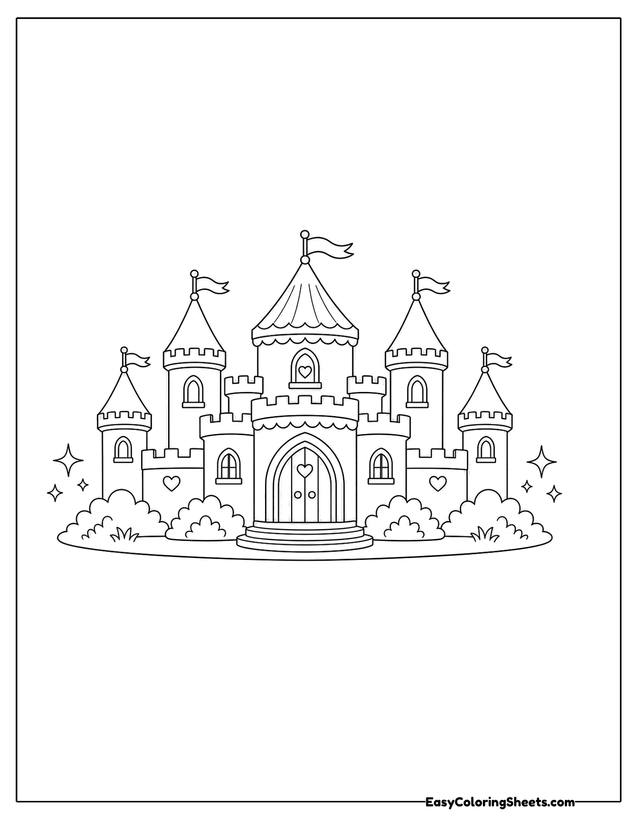 Fairy tale castle with tall spires